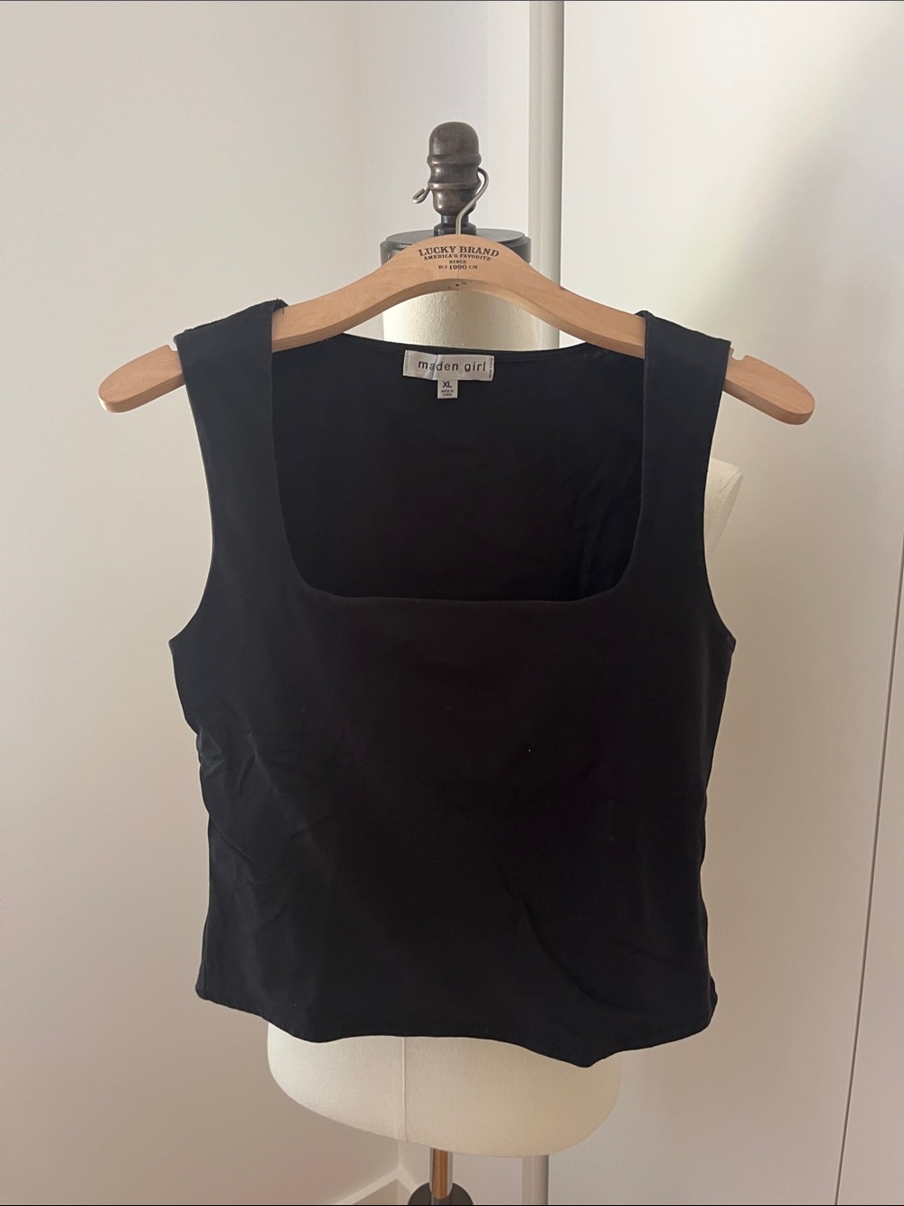 Madden Girl Black Square Neck Tank